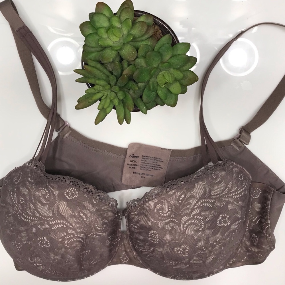 Soma Enticing Lift Unlined Balconette Bra 38DDD